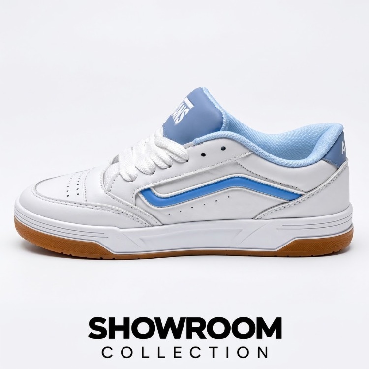 Vans Hylane Unisex Skate Shoes - White / Baby Blue