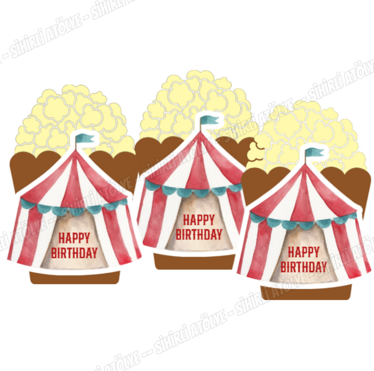 Karnaval Popcorn Kutusu 6'lı