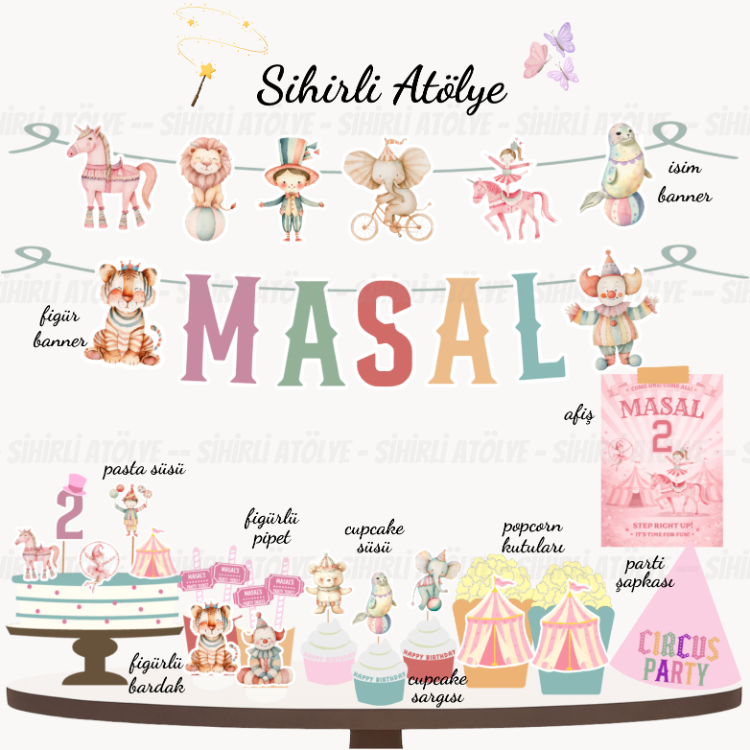 Pembe Karnaval Parti Seti
