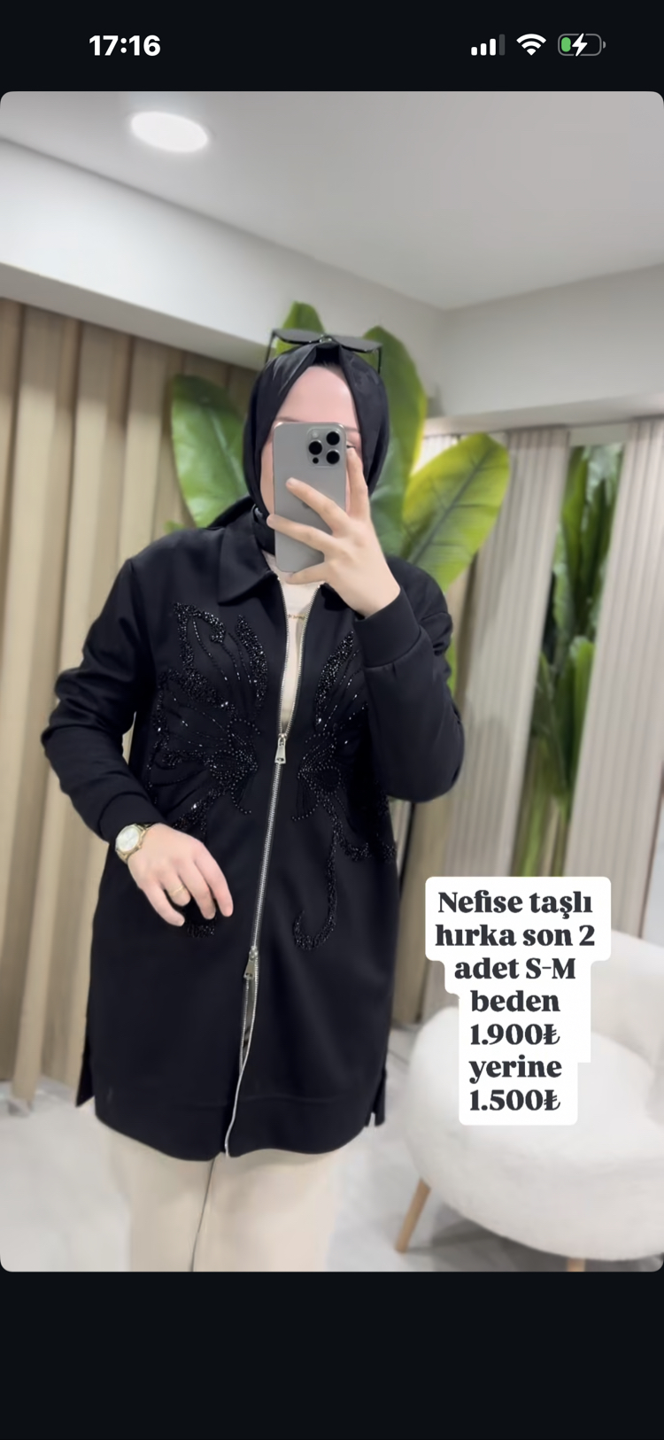 Nefise taşlı hırka 