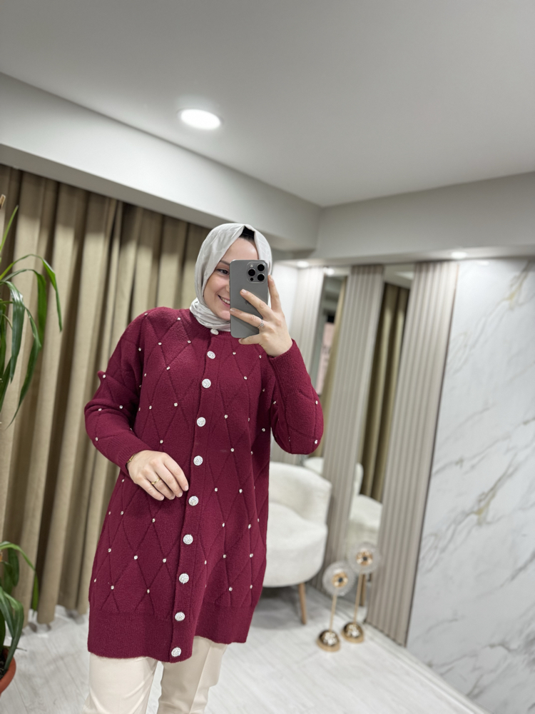 Nefise taşlı hırka