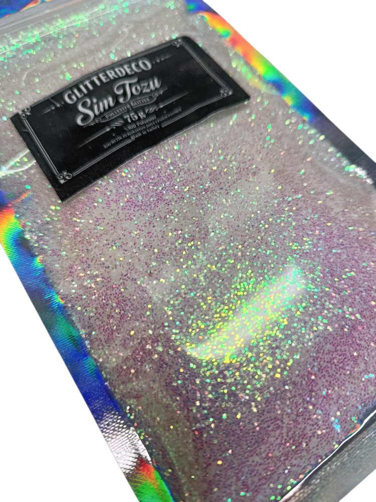 Sedefli Beyaz Glitter ince