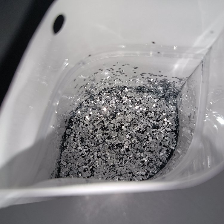 Isı ile yapışan Gümüş Glitter 8 kg