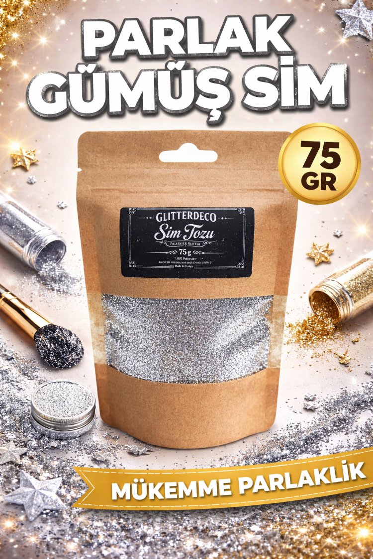 Gümüş Glitter ince Taneli