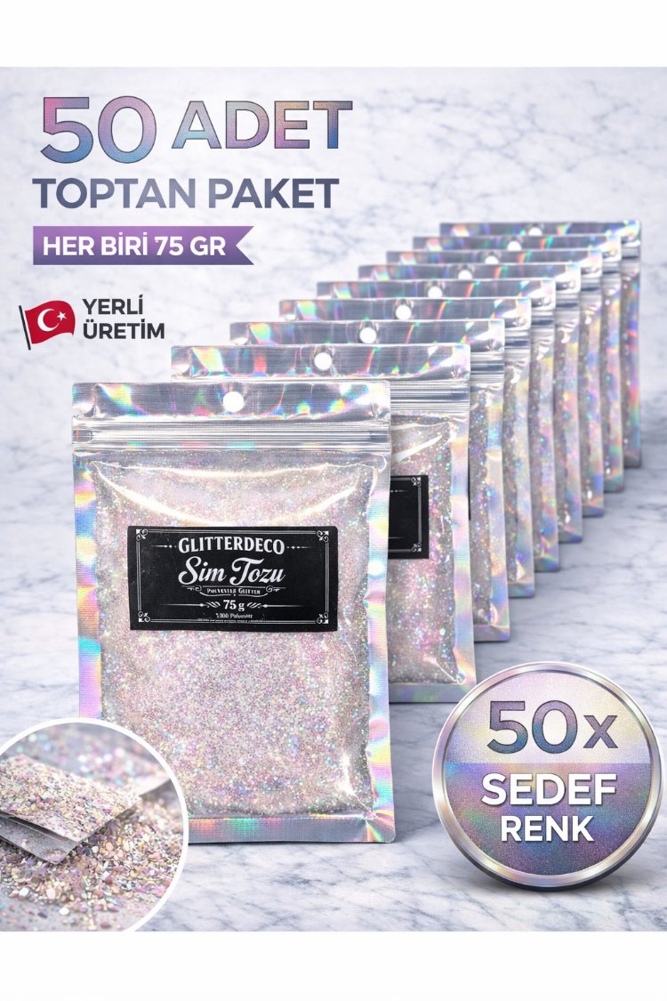 İrisdent Sedef Beyaz Toz Sim 50 X 75gr paky