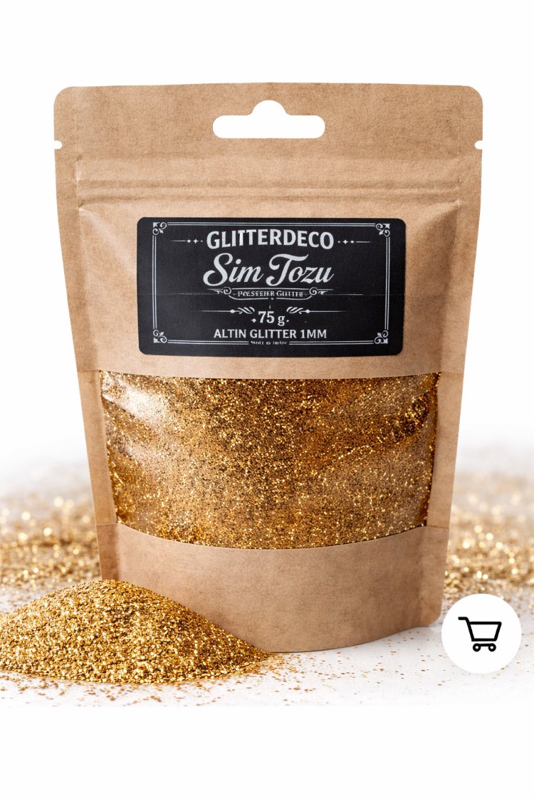 Antik Altın Glitter ince