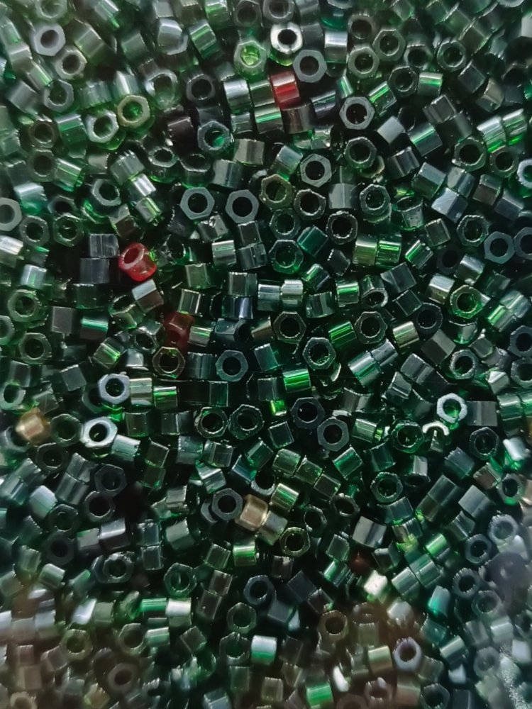 200gr Metalik Yeşil Cam Boncuk 2 mm Miyuki tip 