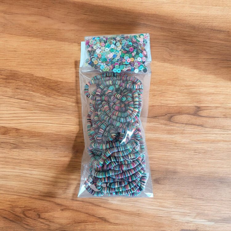 6mm Çok renkli Pul Payet dizi