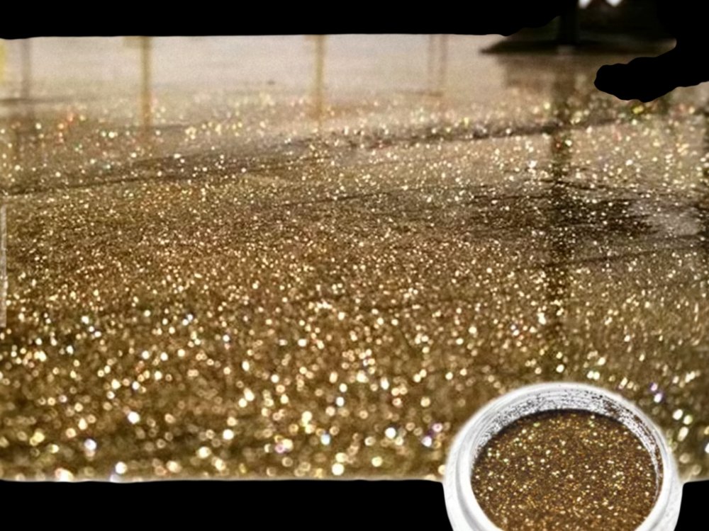 Antik Altın Glitter ince
