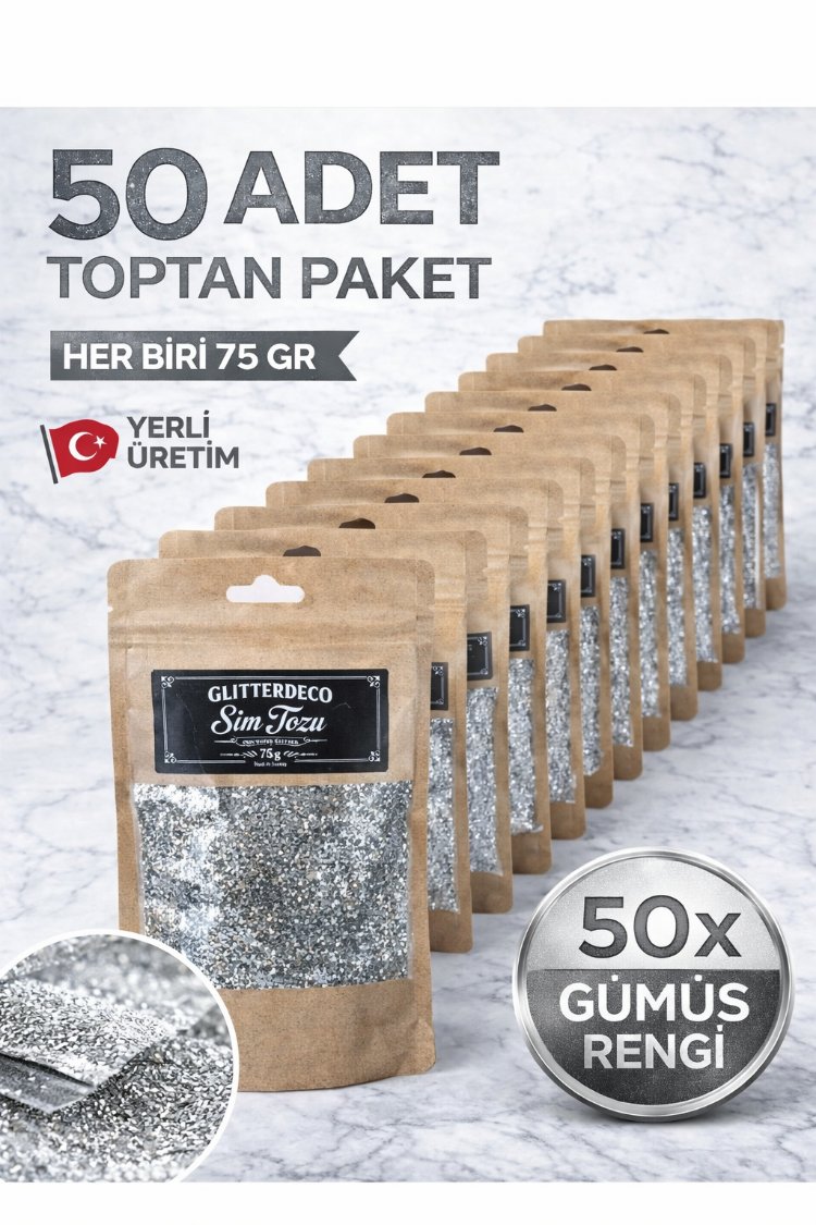 Gümüş Sim Tozu 50 X 75 Gr paket