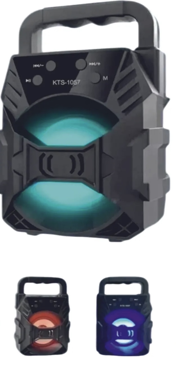 KT-1057 Işıklı Bluetooth Hoparlör Usb/bt/sd Taşınabilir Ses Sistemi Mini