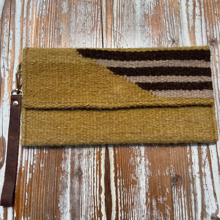 +9 renk/Çubuklu Elde Yün Dokuma Çanta (Hand-woven Wool Clutch)