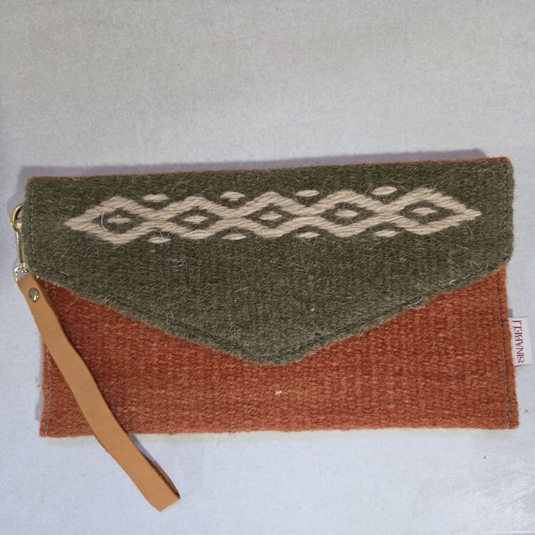+10 renk/Baklava Elde Yün Dokuma Çanta (Hand-woven Wool Clutch)