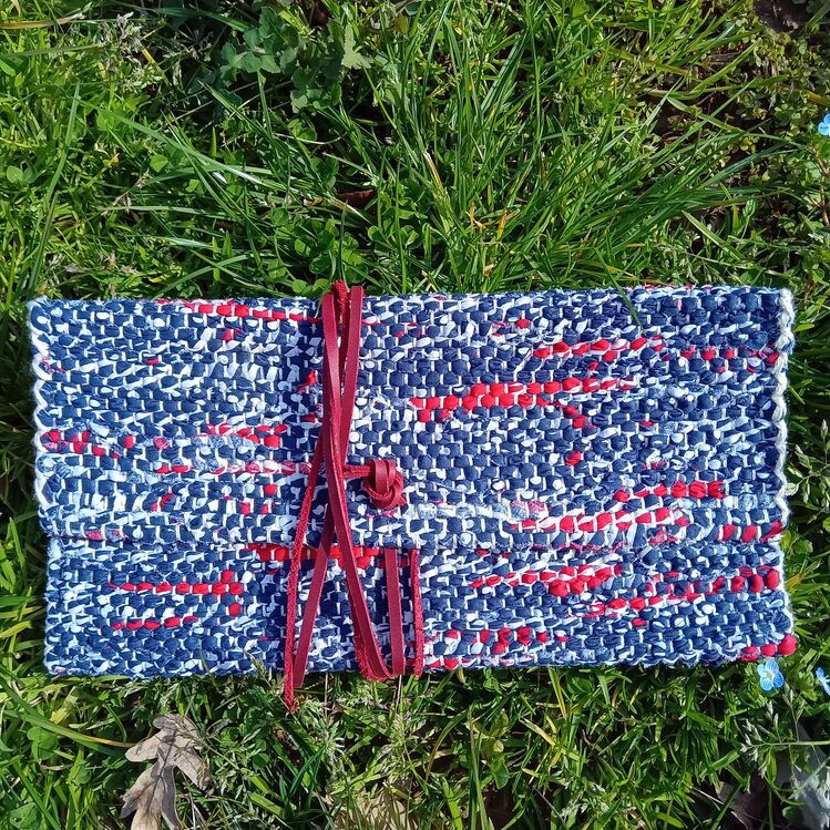 Elde Çul/Çaput Dokuma Çanta (Hand-woven Rag Clutch)