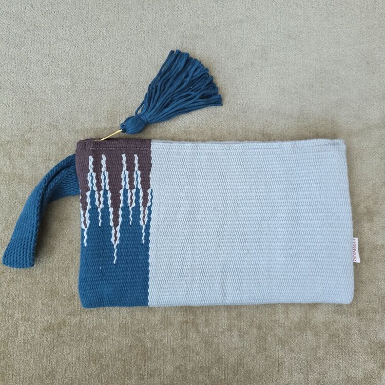 +9 renk/Sarkıt el dokuma pamuk portföy çanta- Handwoven cotton clutch