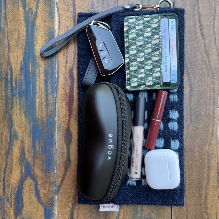 +7 renk/Kelebek Elde Yün Dokuma Çanta (Hand-woven Wool Clutch)
