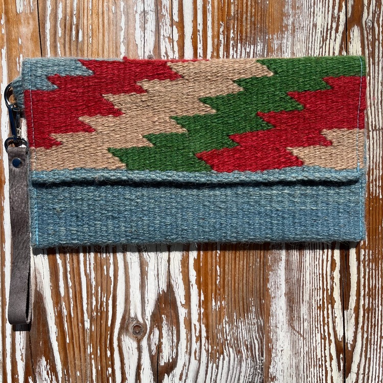 +14 renk/Basamak Elde Yün Dokuma Çanta (Hand-woven Wool Clutch)