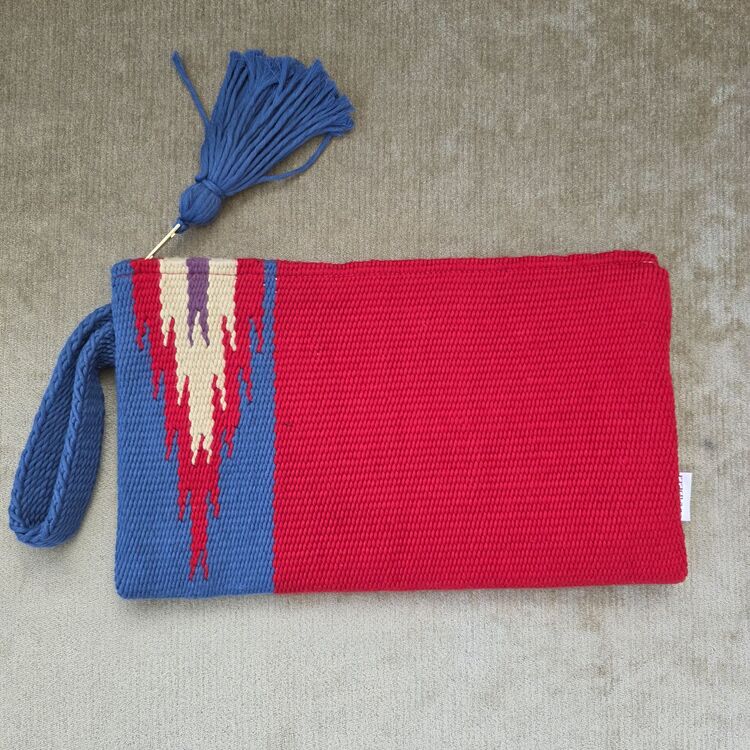 +9 renk/Göz el dokuma pamuk portföy - Handwoven cotton clutch