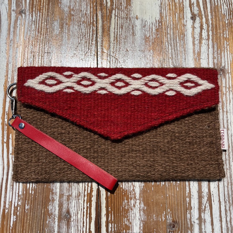 +10 renk/Baklava Elde Yün Dokuma Çanta (Hand-woven Wool Clutch)