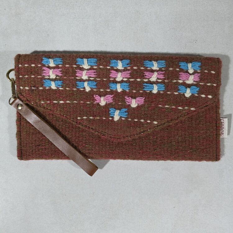 +7 renk/Kelebek Elde Yün Dokuma Çanta (Hand-woven Wool Clutch)