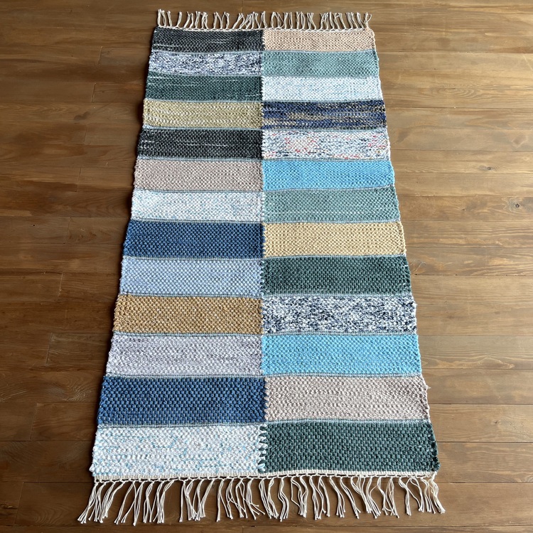 06 El Dokuma Çul-Çaput Kilim (Hand-woven Rag Kilim Rug)