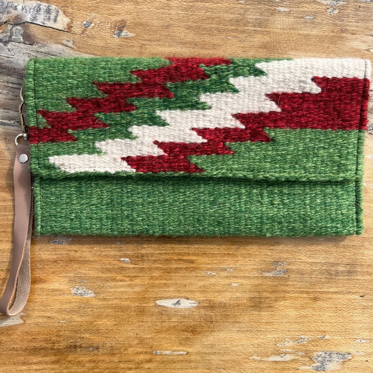 +14 renk/Basamak Elde Yün Dokuma Çanta (Hand-woven Wool Clutch)