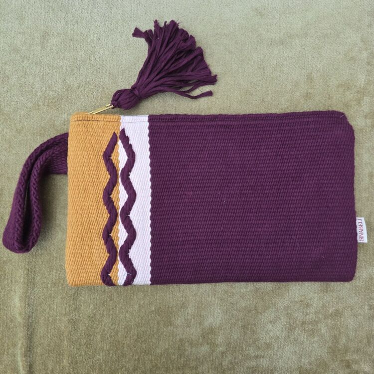 +9 renk/Baklava el dokuma pamuk portföy çanta - Handwoven cotton clutch
