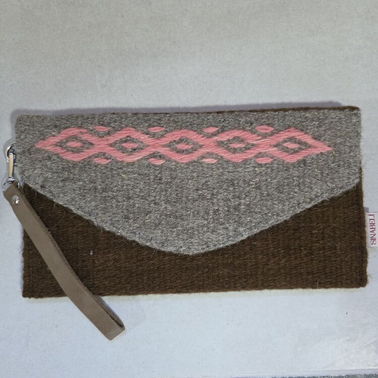 +10 renk/Baklava Elde Yün Dokuma Çanta (Hand-woven Wool Clutch)