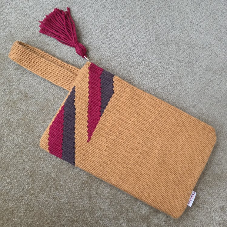 +11 renk/Çapraz el dokuma pamuk portföy çanta- Handwoven cotton clutch