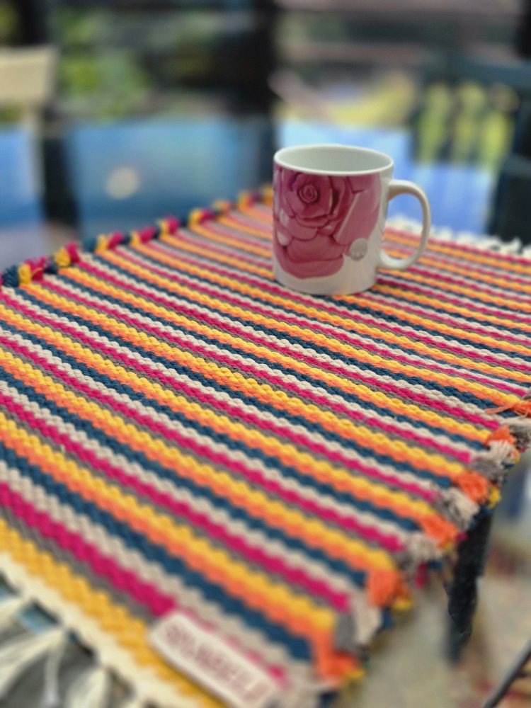El Dokuma 2li Pamuk Amerikan Servis (Hand-woven Cotton Placemats)