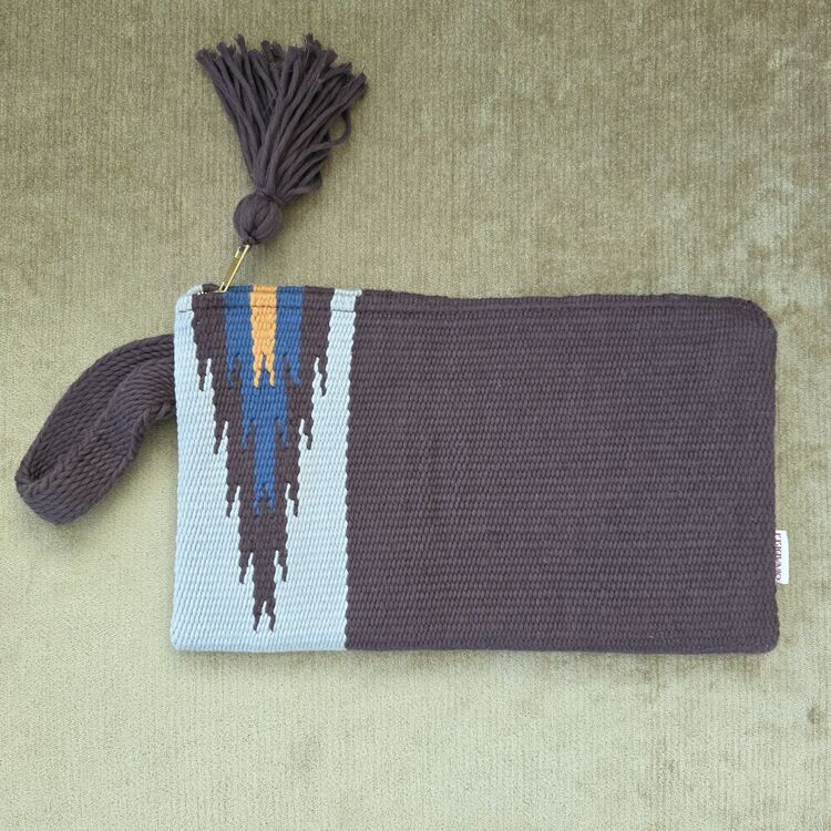+9 renk/Göz el dokuma pamuk portföy - Handwoven cotton clutch