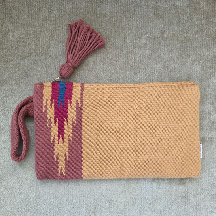+9 renk/Göz el dokuma pamuk portföy - Handwoven cotton clutch