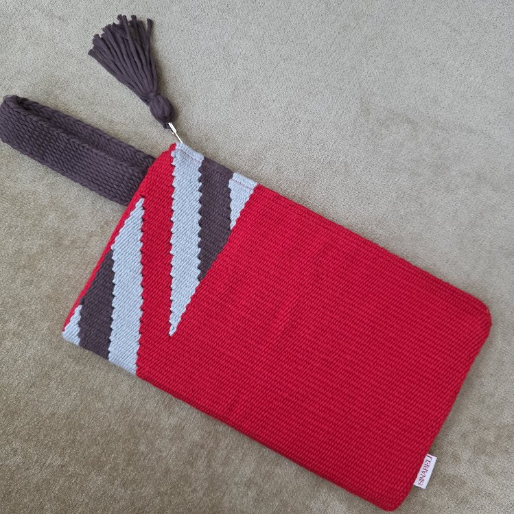 +11 renk/Çapraz el dokuma pamuk portföy çanta- Handwoven cotton clutch