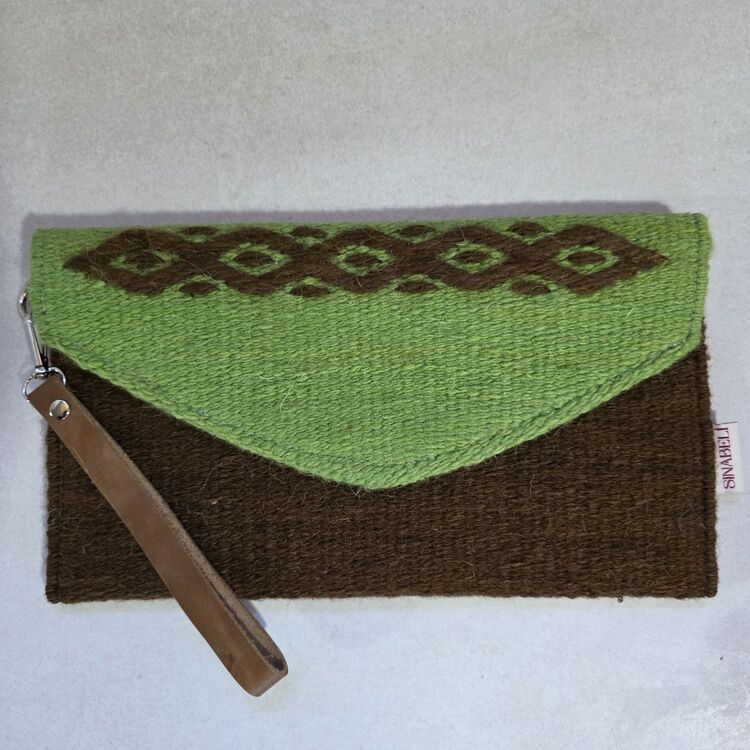 +10 renk/Baklava Elde Yün Dokuma Çanta (Hand-woven Wool Clutch)