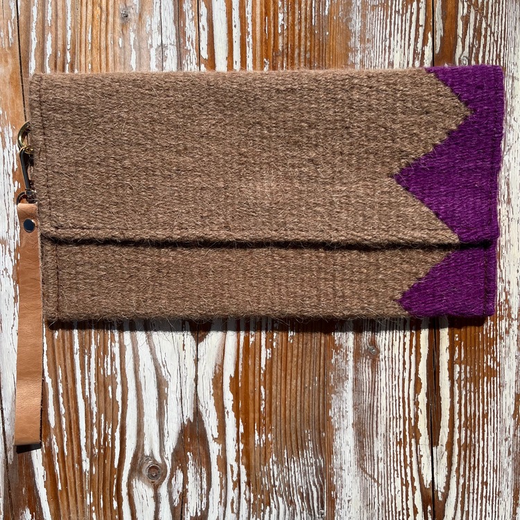 +2 renk/Zigzag Elde Yün Dokuma Çanta (Hand-woven Wool Clutch)