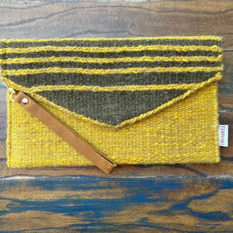 +9 renk/Sumak Elde Yün Dokuma Çanta (Hand-woven Wool Clutch)