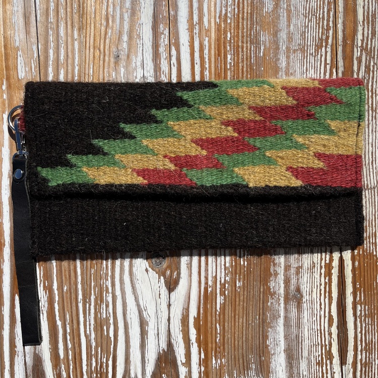 +14 renk/Basamak Elde Yün Dokuma Çanta (Hand-woven Wool Clutch)