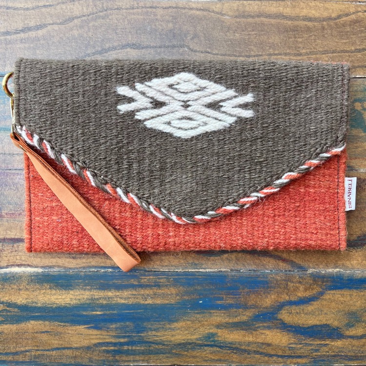 +1 renk/Gerze Elde Yün Dokuma Çanta (Hand-woven Wool Clutch)