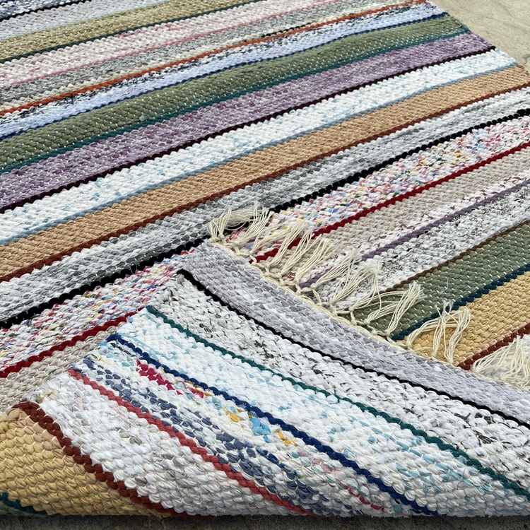 09 El Dokuma Çul-Çaput Kilim (Hand-woven Rag Kilim Rug)