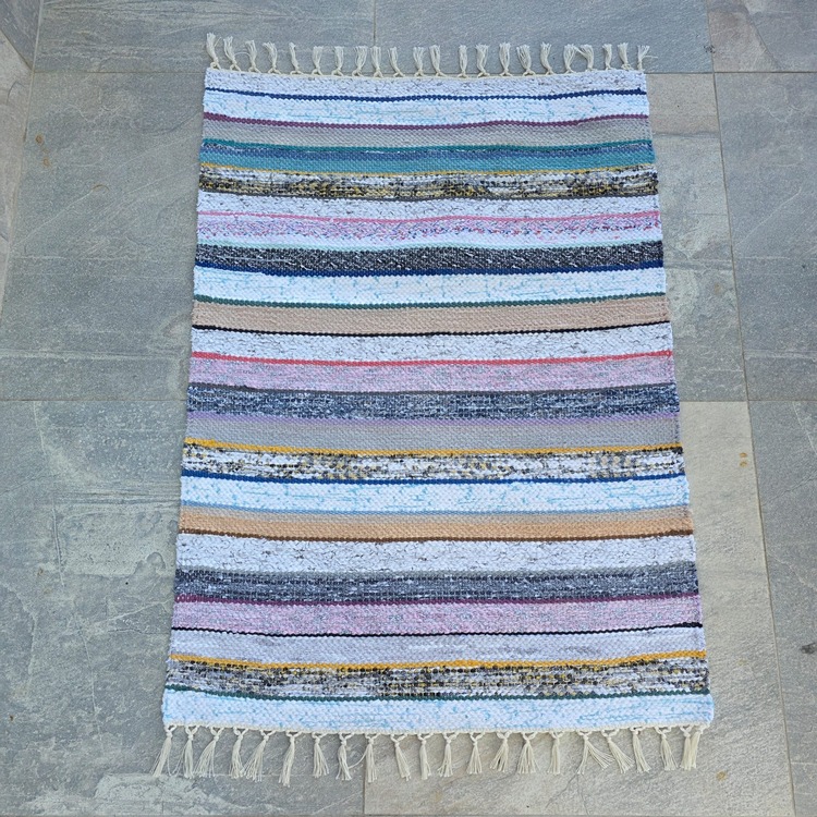 09 El Dokuma Çul-Çaput Kilim (Hand-woven Rag Kilim Rug)