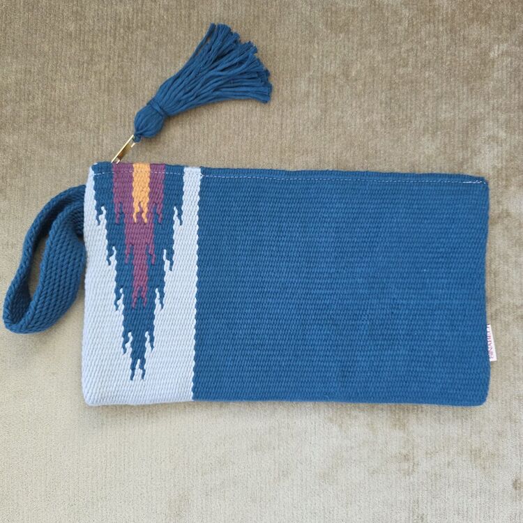 +9 renk/Göz el dokuma pamuk portföy - Handwoven cotton clutch