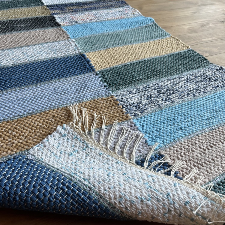 06 El Dokuma Çul-Çaput Kilim (Hand-woven Rag Kilim Rug)