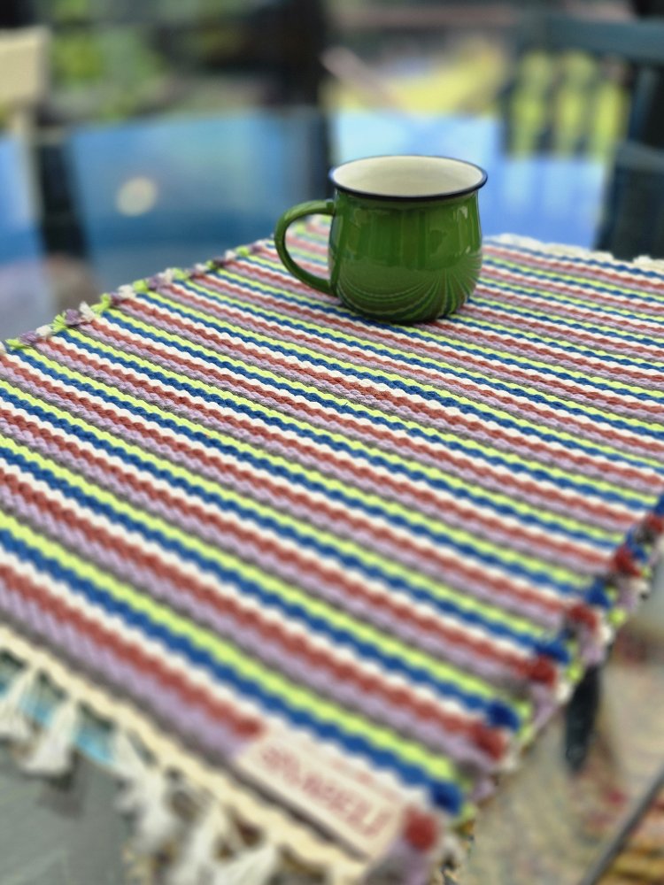 El Dokuma 2li Pamuk Amerikan Servis (Hand-woven Cotton Placemats)