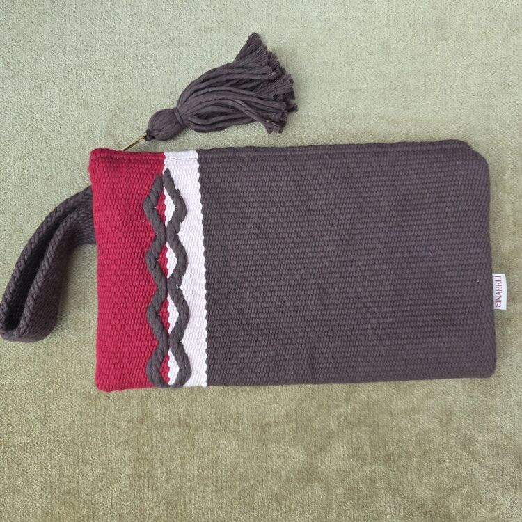 +9 renk/Baklava el dokuma pamuk portföy çanta - Handwoven cotton clutch