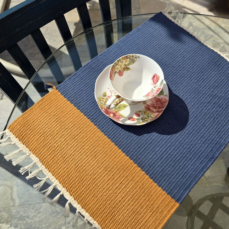 4 AL 3 ÖDE - El dokuma pamuk servis - Handwoven placemats