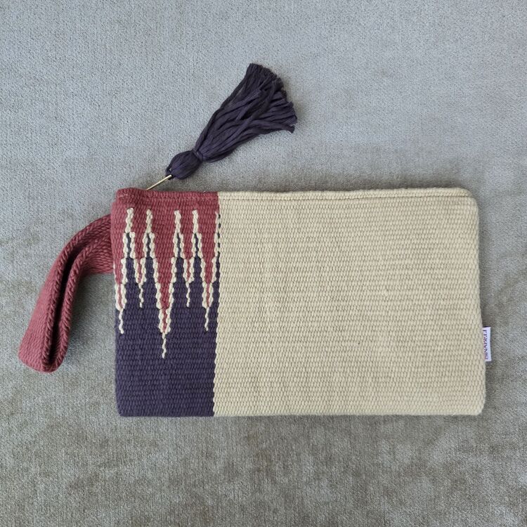 +9 renk/Sarkıt el dokuma pamuk portföy çanta- Handwoven cotton clutch