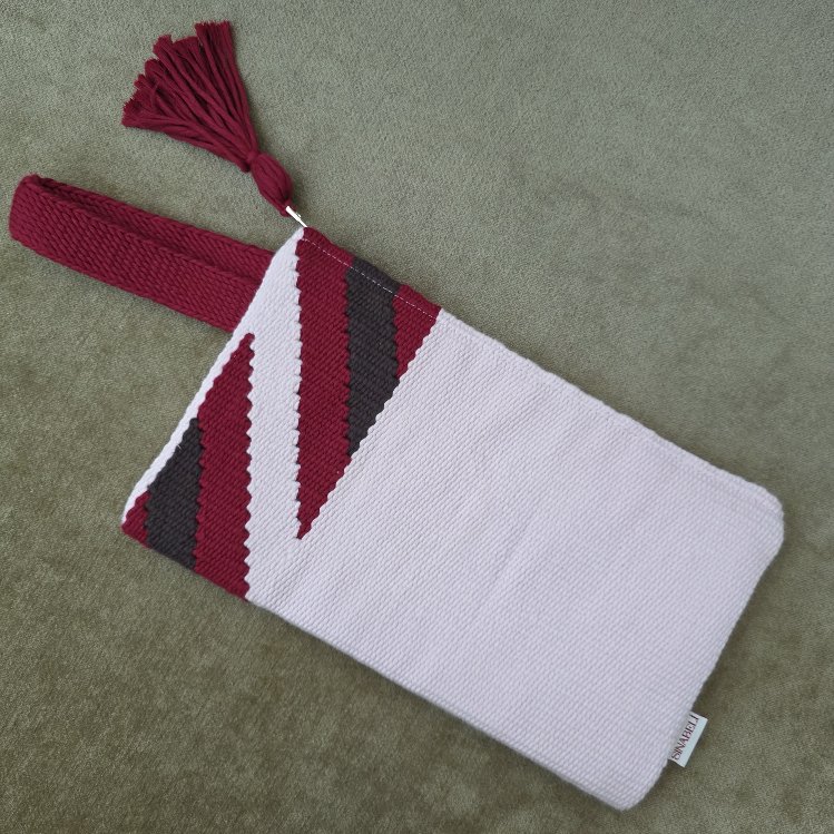 +11 renk/Çapraz el dokuma pamuk portföy çanta- Handwoven cotton clutch