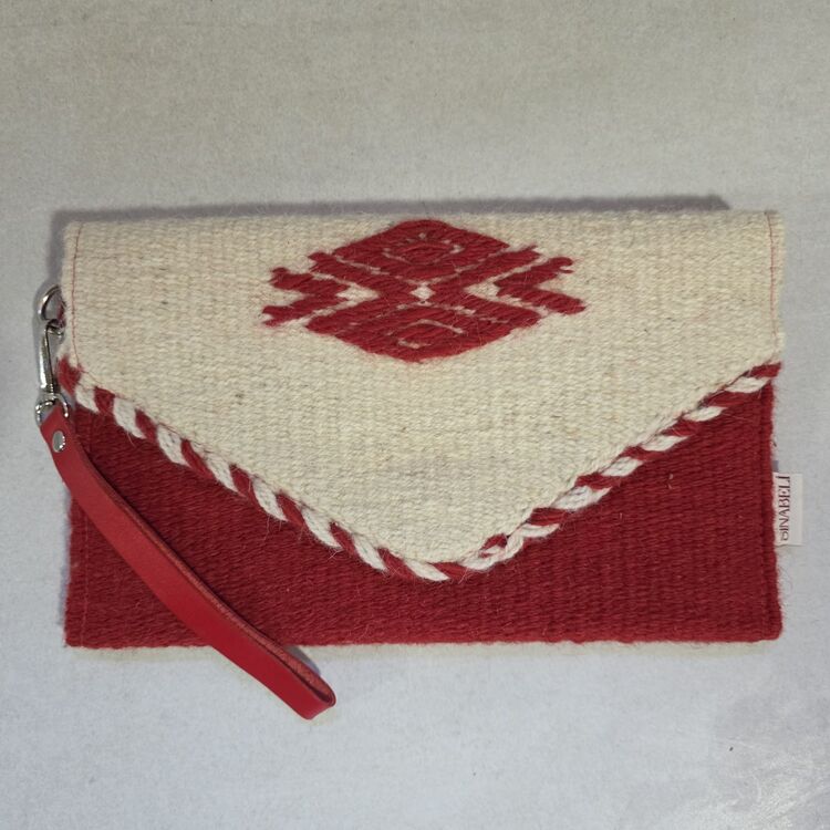 +1 renk/Gerze Elde Yün Dokuma Çanta (Hand-woven Wool Clutch)