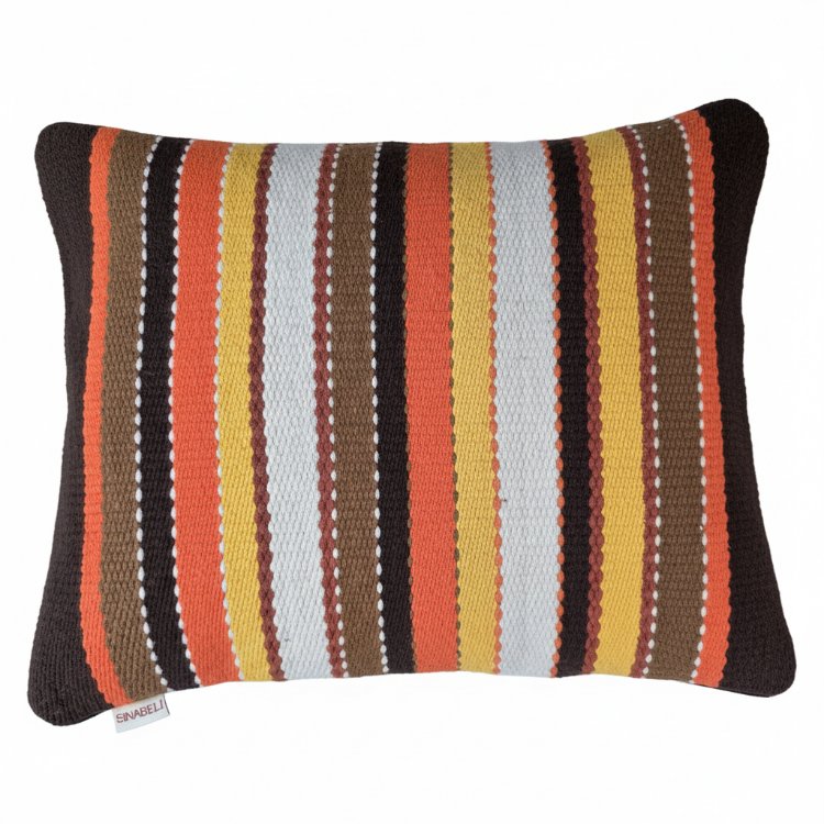 Diğer renkler için tıklayın. El Dokuma Pamuk Kırlent Kılıf (Hand-woven Cotton Pillow Cover)