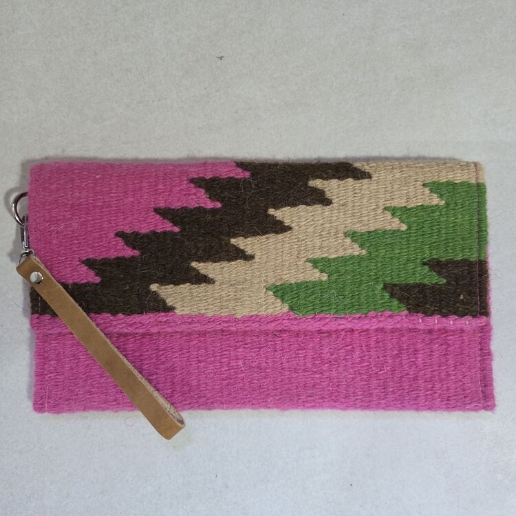 +14 renk/Basamak Elde Yün Dokuma Çanta (Hand-woven Wool Clutch)